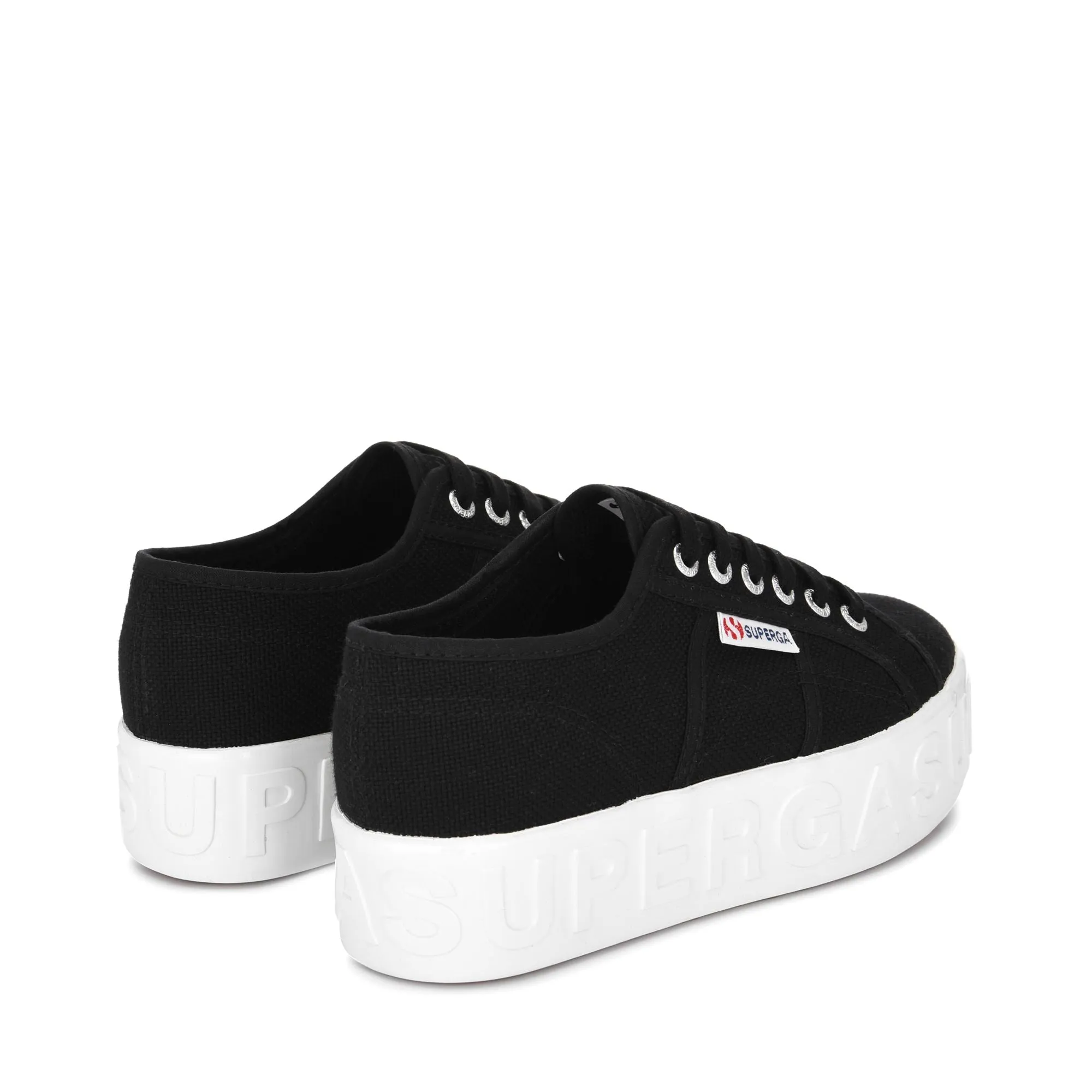 2790 SHINY 3D LETTERING - Lady Shoes - Wedge - Woman - BLACK