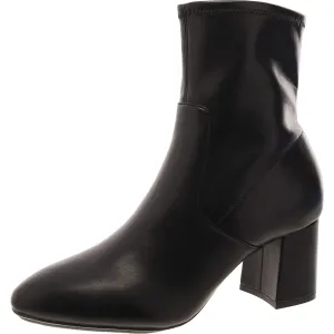 Anne Klein Womens City Faux Leather Zipper Ankle Boots