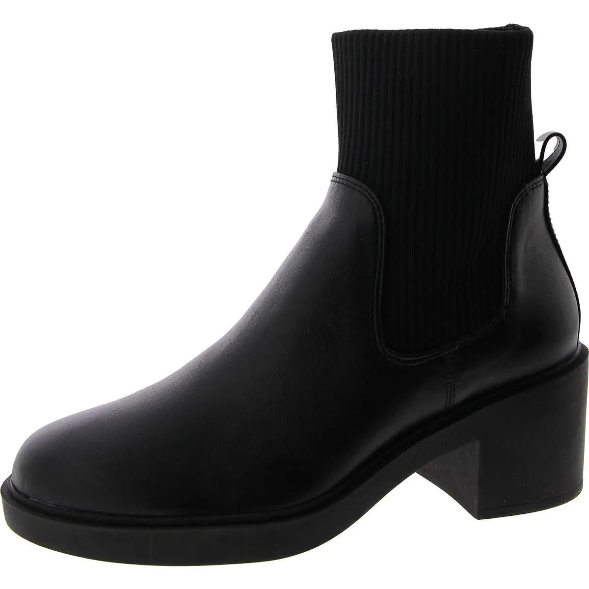 Anne Klein Womens Faria Block Heel Ankle Chelsea Boots