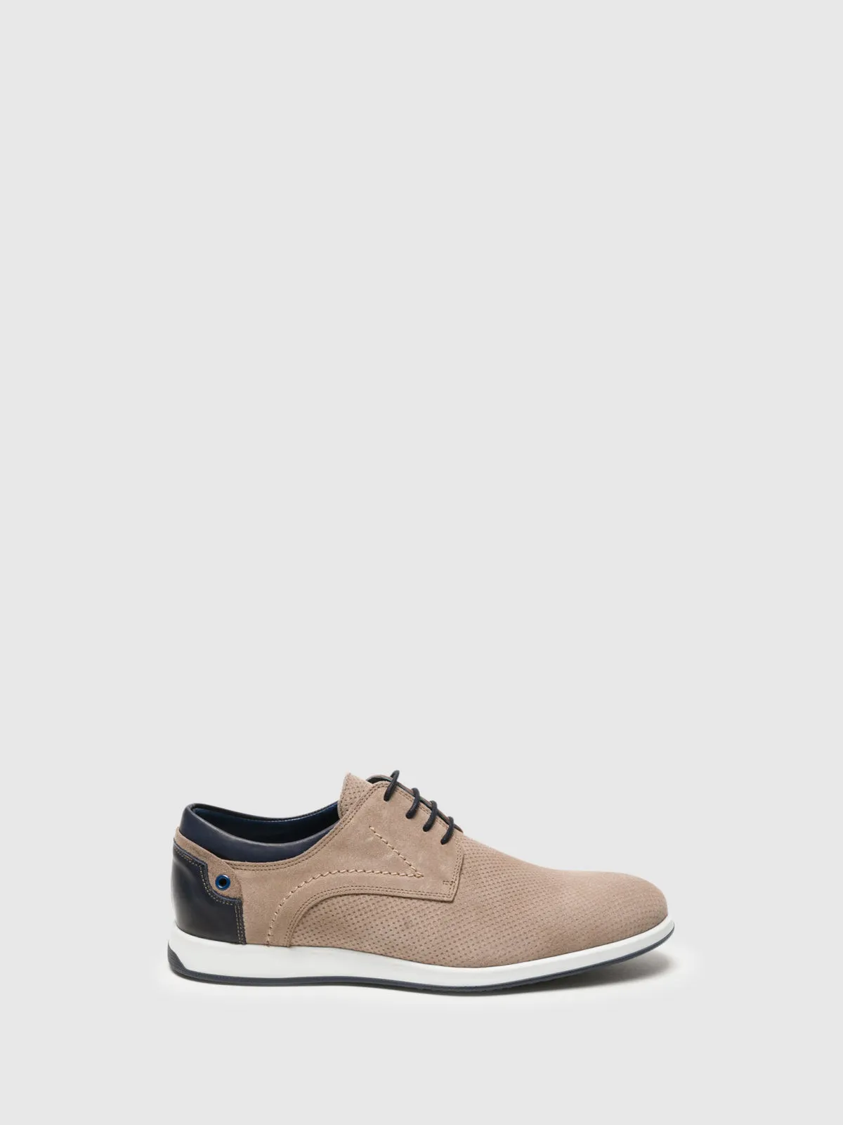 Beige Derby Shoes