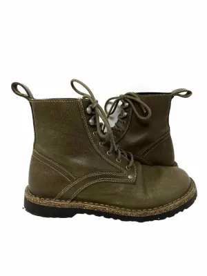 Birkenstock Women's Olive Combat Leather Size 39/9 Boots
