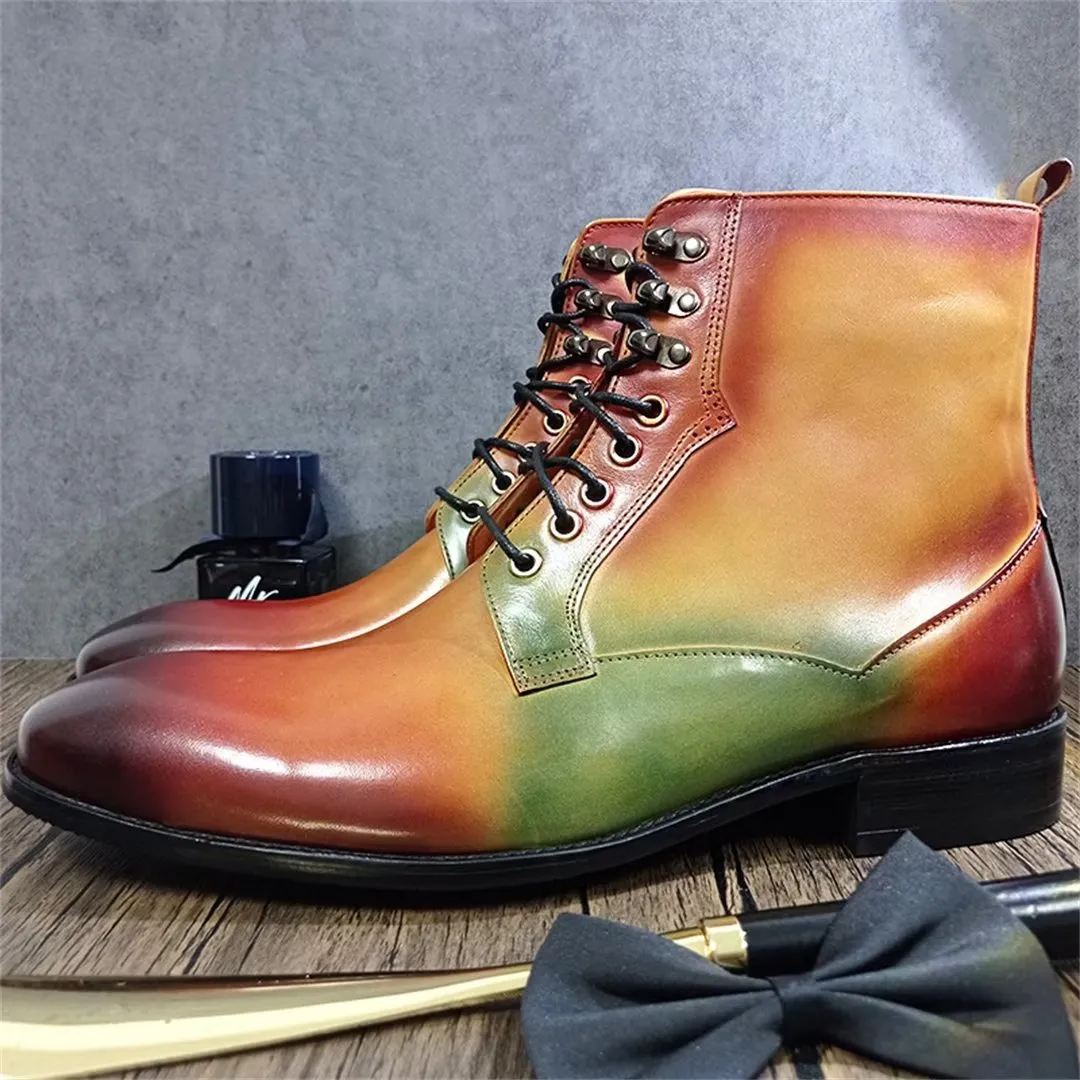 CowElegance Leisure Lace-Up Ankle Boots