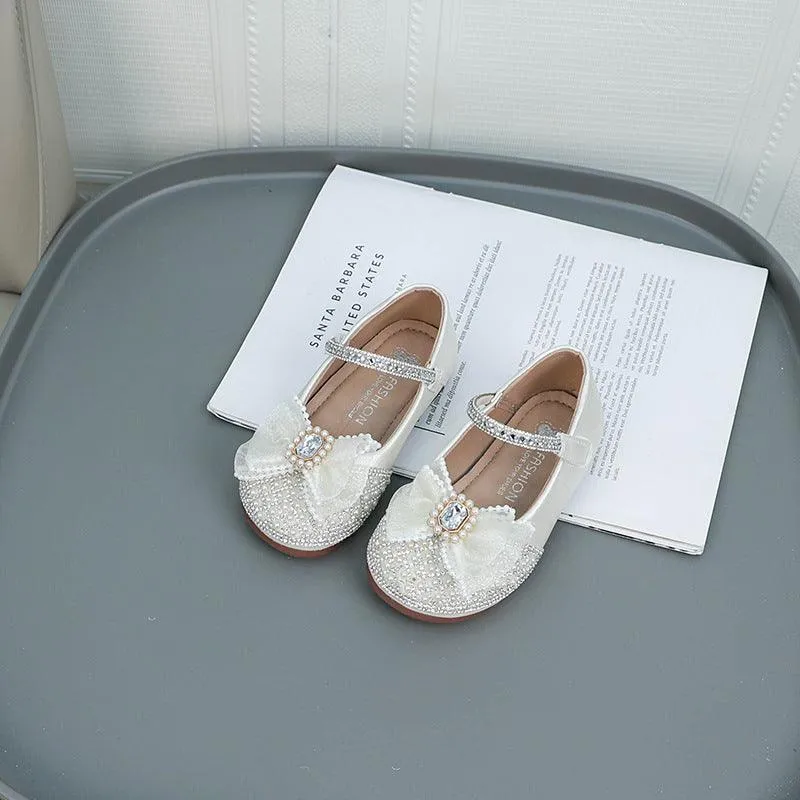 Dreamy Pearl Kids Shoes Shiny Princess Shoes Fashion Bow Kids Shoes