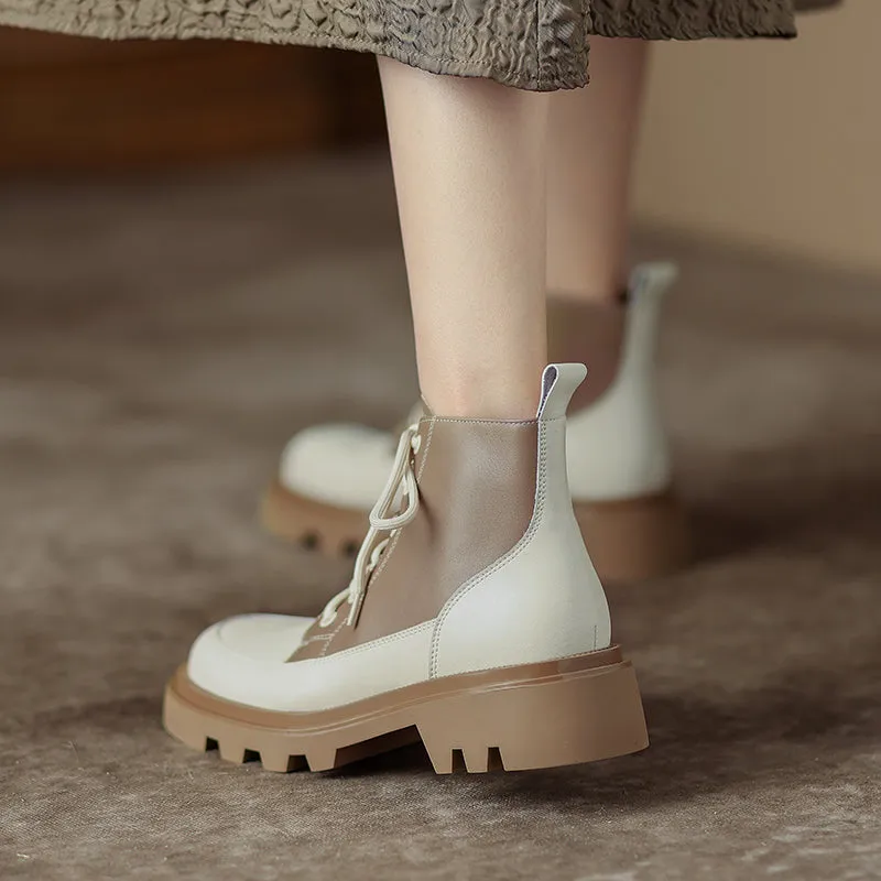 Heidi Patchwork Platform Boots