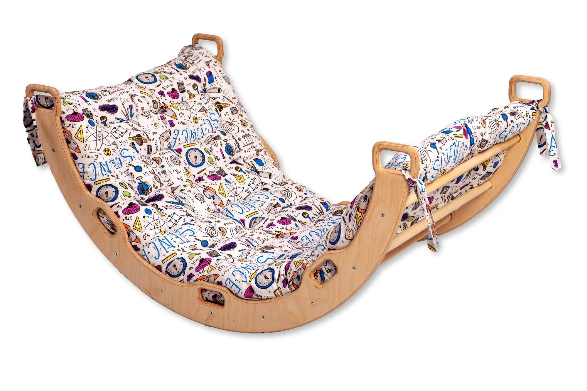 Large Montessori Climbing Arch/Rocker With Pillow Set