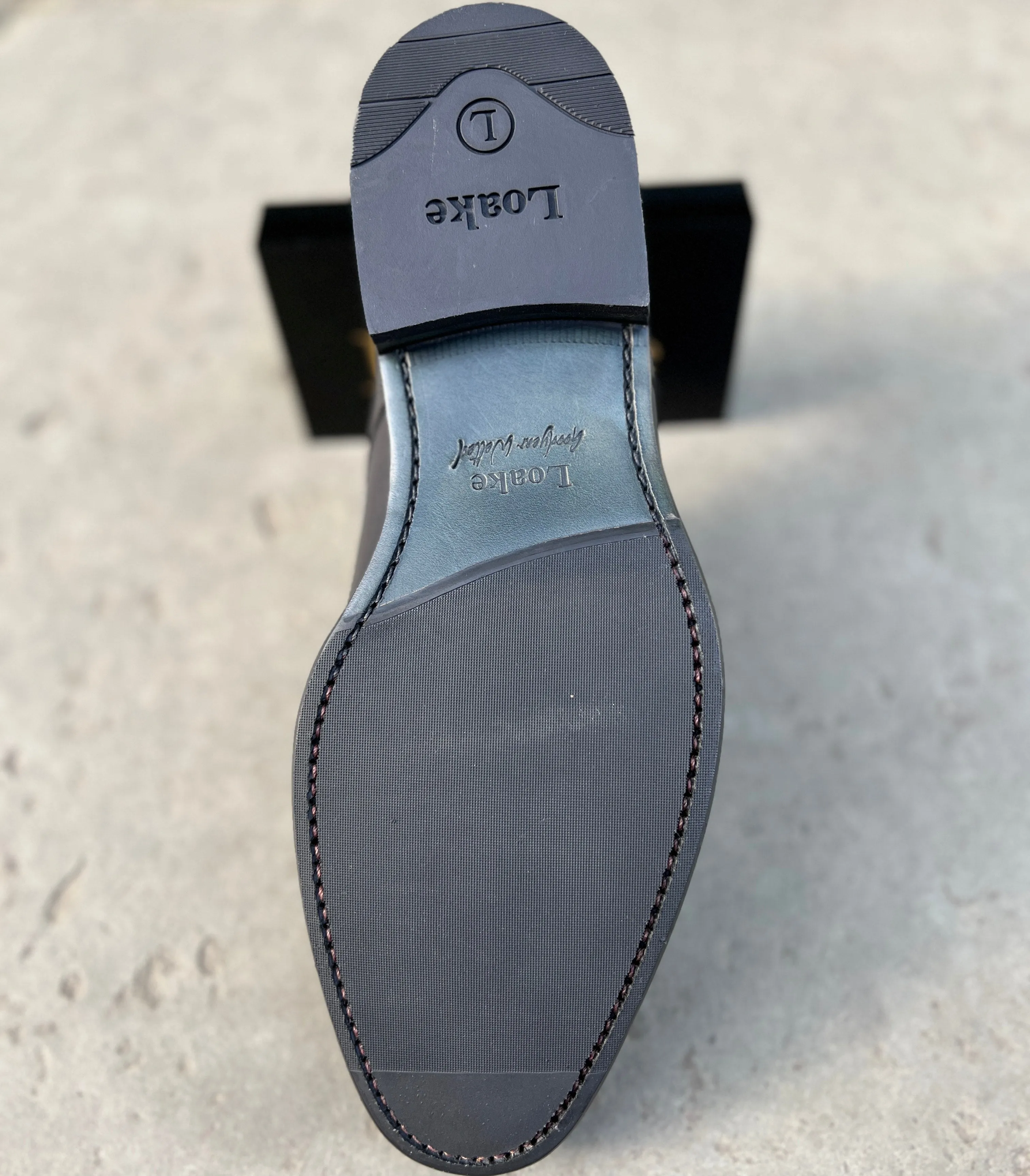 Loake Design "Atherton" Black Plain Derby Shoe