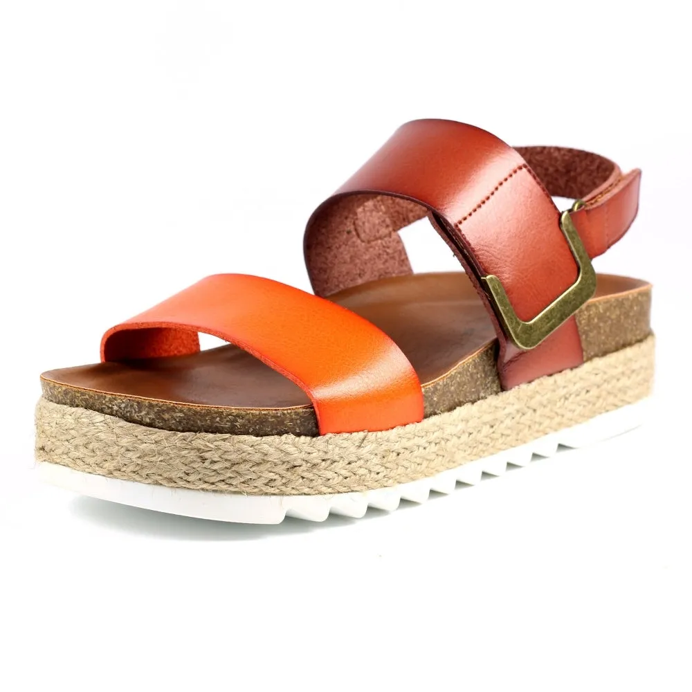 Lunar JLH356OR Deanna II Orange Womens Beaded Sandals