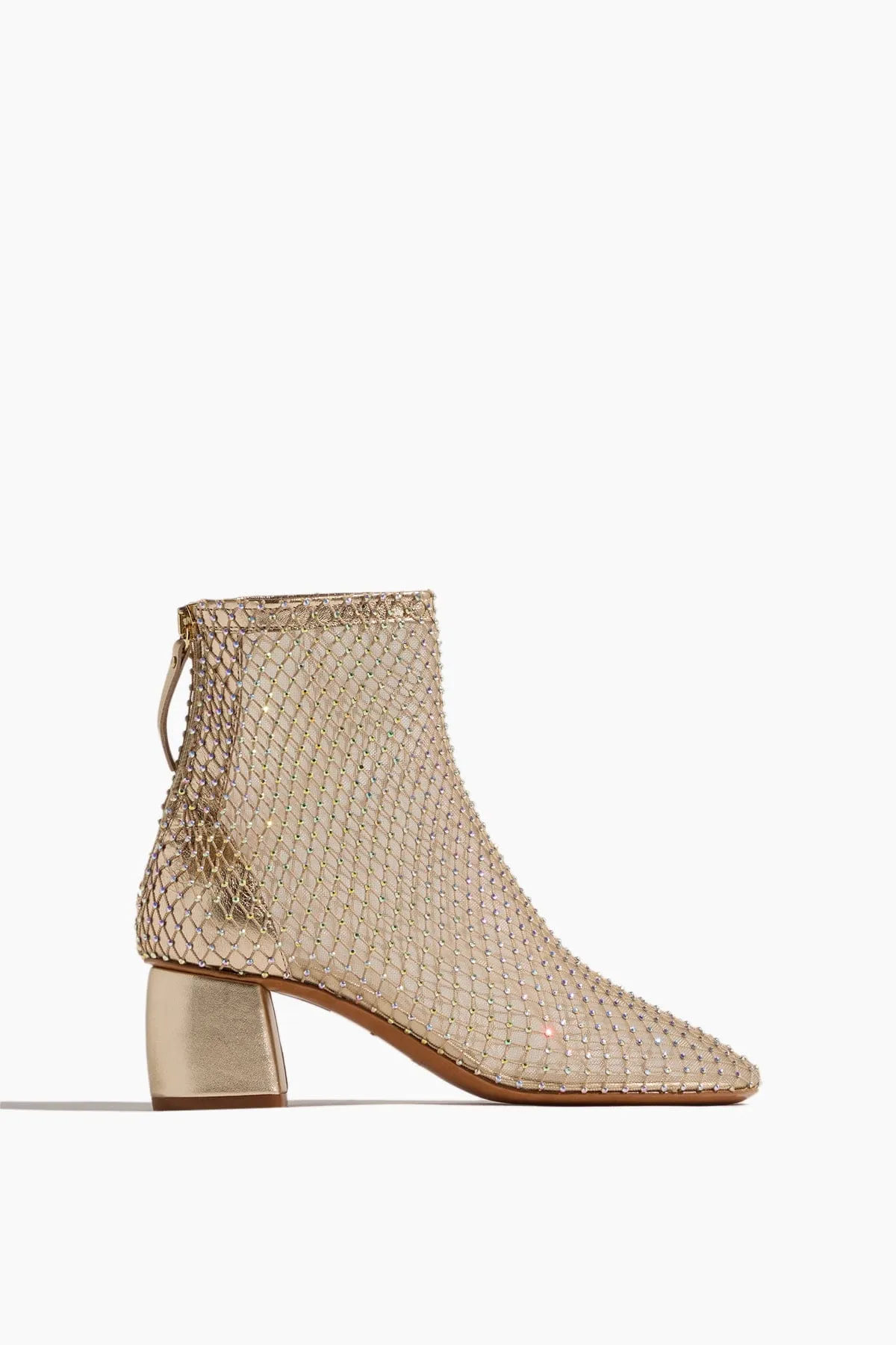 Mesh Ankle Boots in Nude