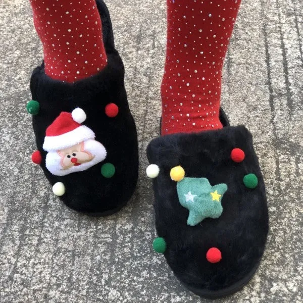 Purpdrank - Black Casual Living Patchwork Round Keep Warm Comfortable Shoes