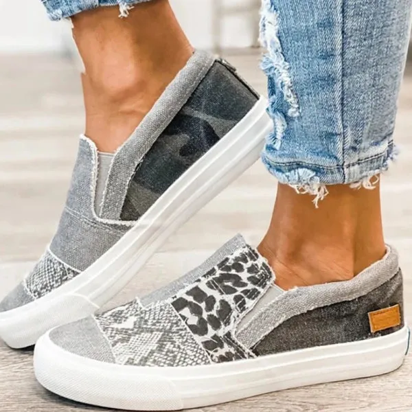 Purpdrank - Black Fashion Street Patchwork Round Out Door Shoes