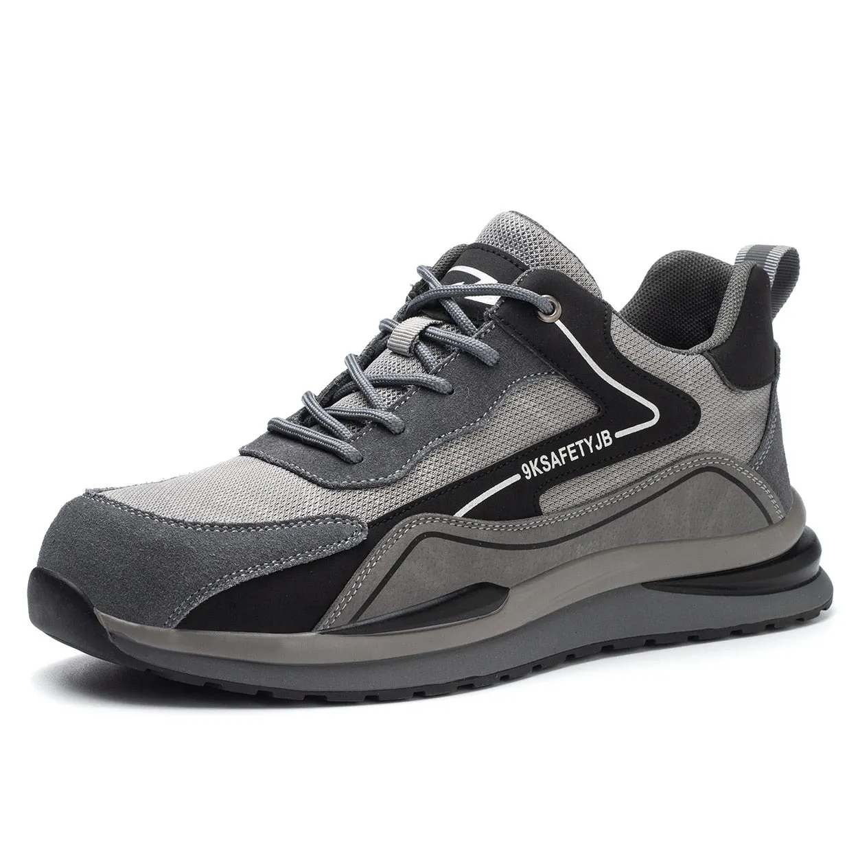 Summer Breathable Men/Women Safety Shoes Steel Toe Anti-smash Construction Welding Shoes Reflective Strip Male Footwear Sneakers